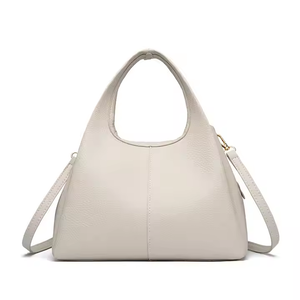Bolso de hombro de cuero genuino de alto grado al por mayor diseño de piel de vaca suave bolso de luna cruzada